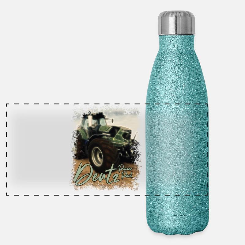 Deutz Traktor Kraftpaket - Traktor Power Pack Panorama Glitzer Isolierflasche 500 ml