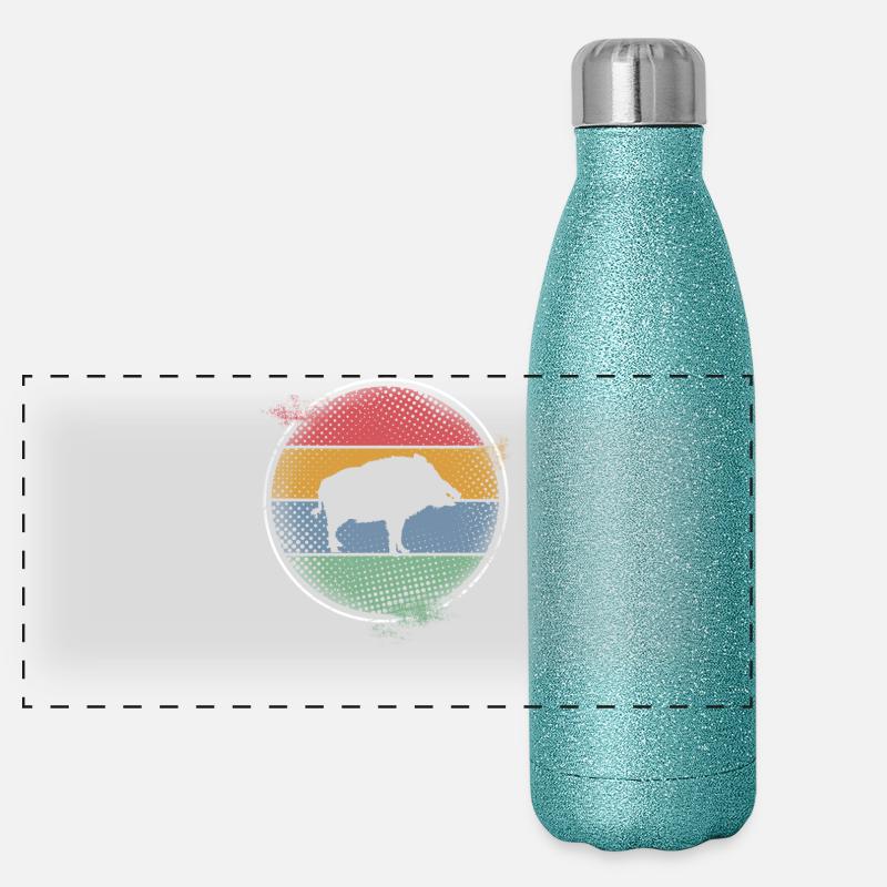 Sanglier Gourde isotherme panoramique pailletée 500 ml