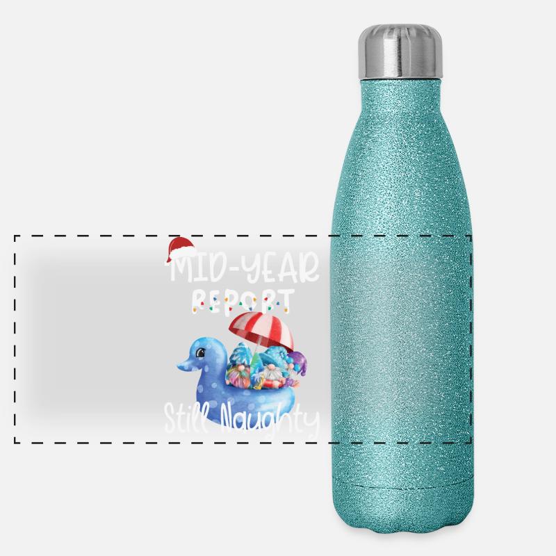 Gnome's Semi-Annual Report Still Cheeky Panoramic Glitter Thermal Bottle 500 ml
