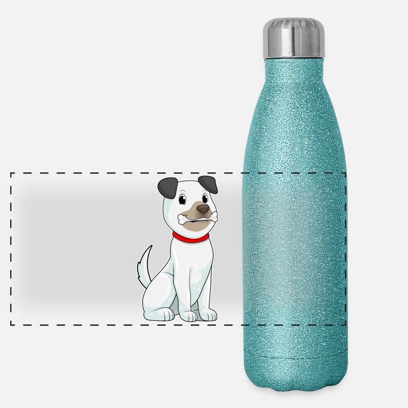 Dog Bones Panoramic Glitter Thermal Bottle 500 ml