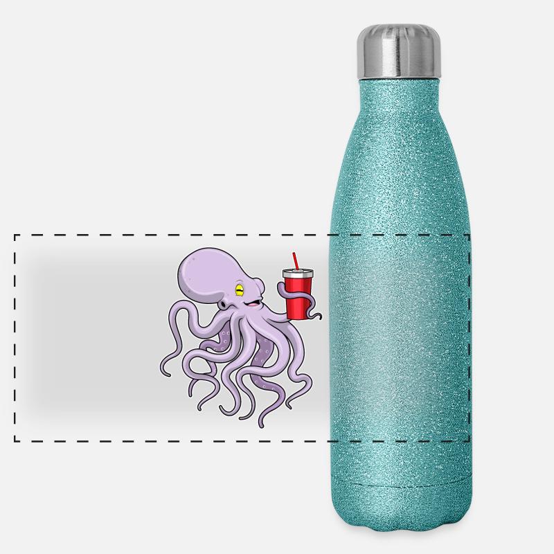 Tasse de pieuvre à emporter Gourde isotherme panoramique pailletée 500 ml