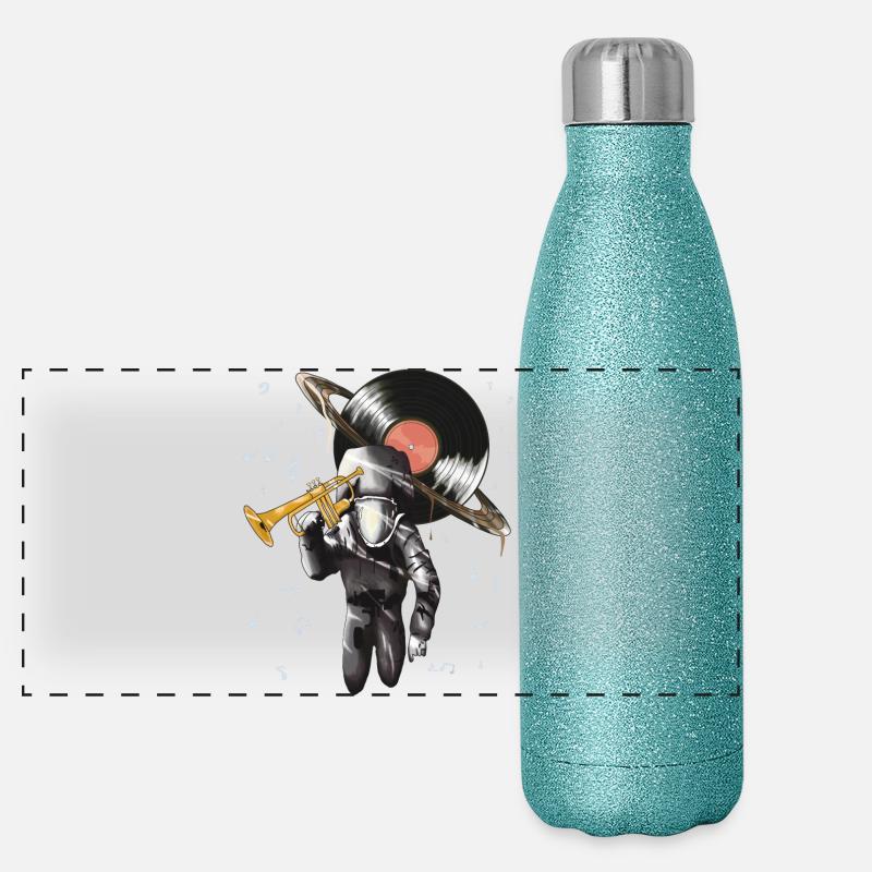 Space DJ Alien Crafts Gourde isotherme panoramique pailletée 500 ml