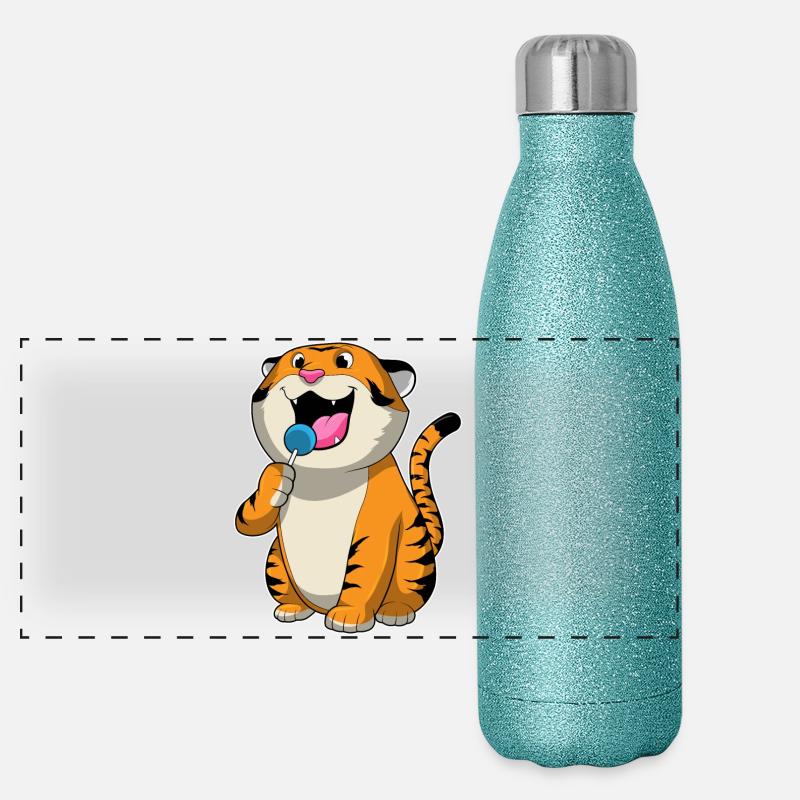 Tiger Lutscher Panorama Glitzer Isolierflasche 500 ml