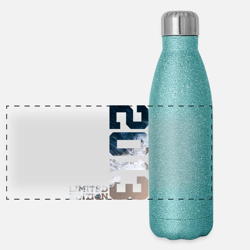 13. GEBURTSTAG LIMITED EDITION 2013 Panorama Glitzer Isolierflasche 500 ml