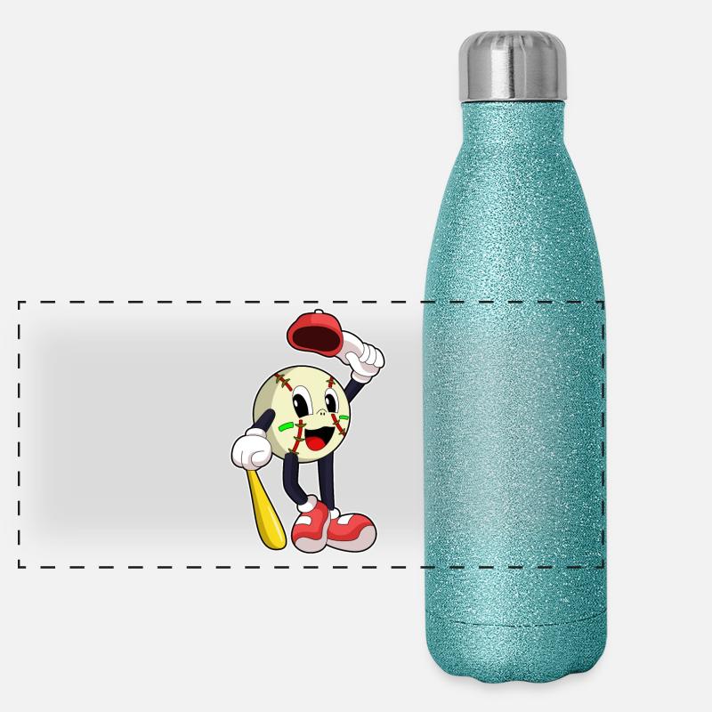 Baseball Baseball Bats Gourde isotherme panoramique pailletée 500 ml