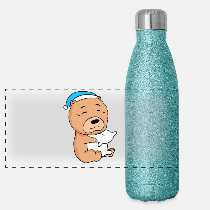 Chow Chow Hund Hunderasse Panorama Glitzer Isolierflasche 500 ml