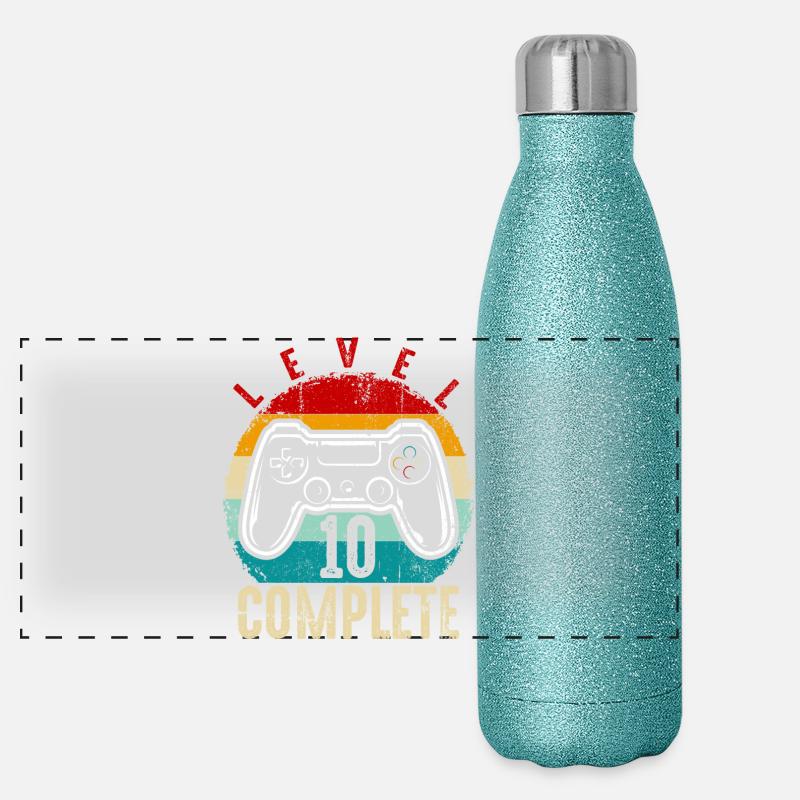 Retro Level 10 Complete Controller Panorama Glitzer Isolierflasche 500 ml