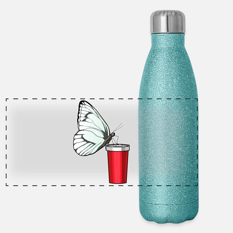 Tasse papillon à emporter Gourde isotherme panoramique pailletée 500 ml