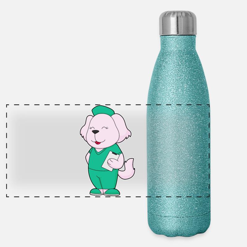 Infirmière canine Gourde isotherme panoramique pailletée 500 ml
