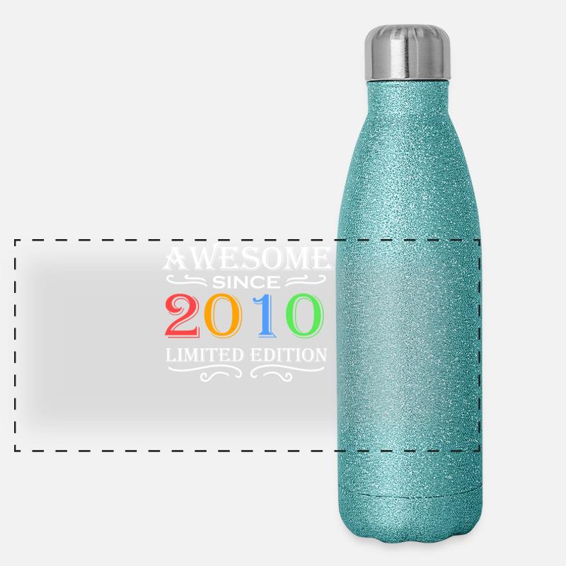 2010 - Né 2010 - Année de naissance 2010 Gourde isotherme panoramique pailletée 500 ml