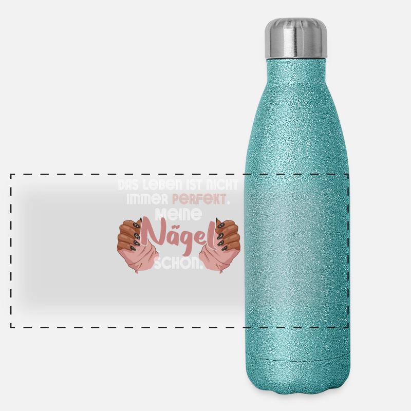 Das Leben Ist Nicht Immer Perfekt Nageldesignerin Panorama Glitzer Isolierflasche 500 ml