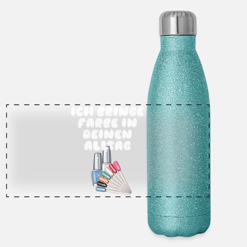 Ich Bringe Farbe In Deinen Alltag Nageldesignerin Panorama Glitzer Isolierflasche 500 ml