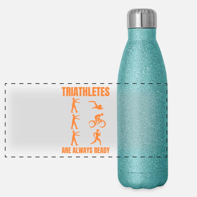 Triathlon amusant Gourde isotherme panoramique pailletée 500 ml