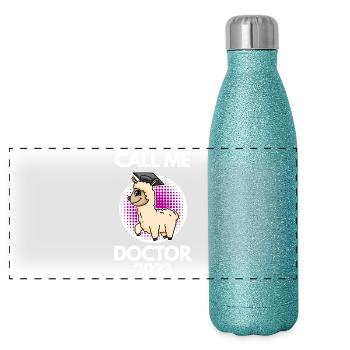 Thèse de doctorat Doctorat Doctorat 2023 Docteur - Gourde isotherme panoramique pailletée 500 ml - paillettes bleues - Devant