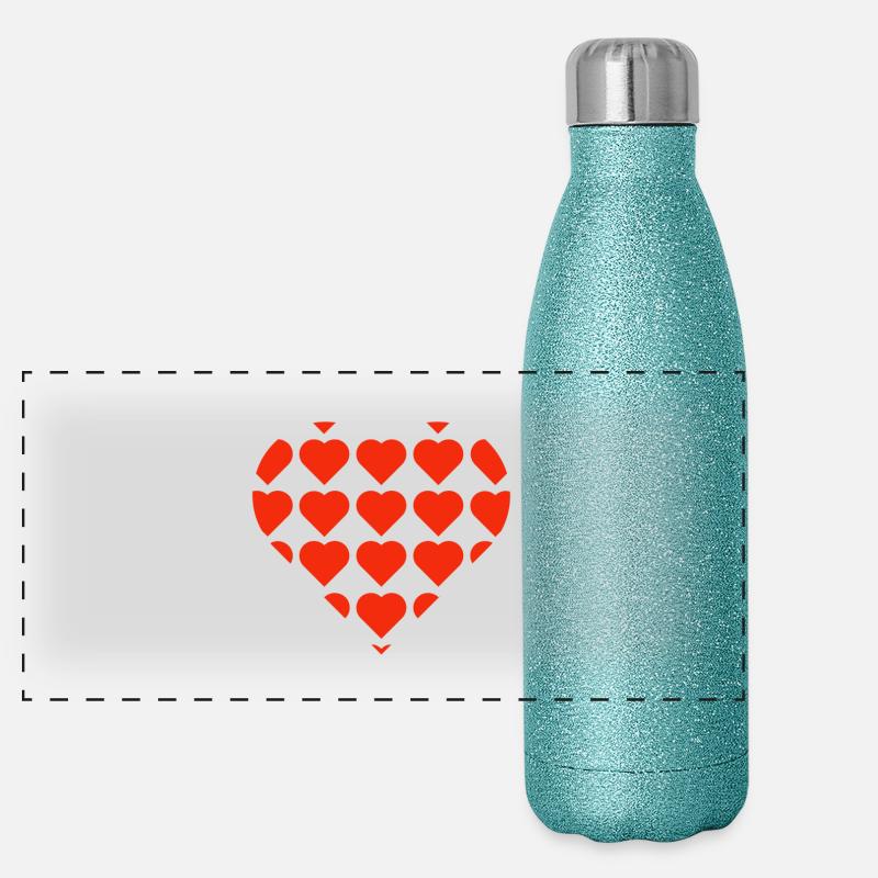 Saint-Valentin, Saint-Valentin, Saint-Valentin Gourde isotherme panoramique pailletée 500 ml