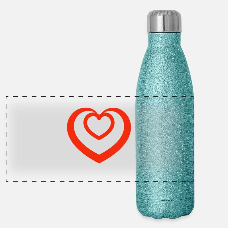 Saint-Valentin, Saint-Valentin, Saint-Valentin Gourde isotherme panoramique pailletée 500 ml