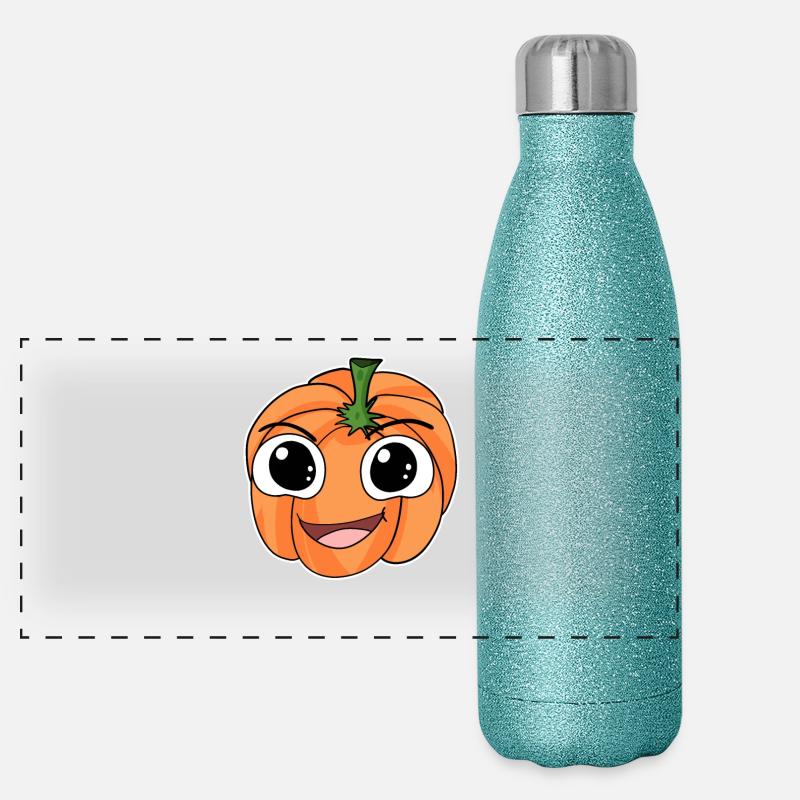 Citrouille Gourde isotherme panoramique pailletée 500 ml