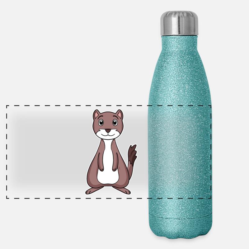 Martre belette Gourde isotherme panoramique pailletée 500 ml