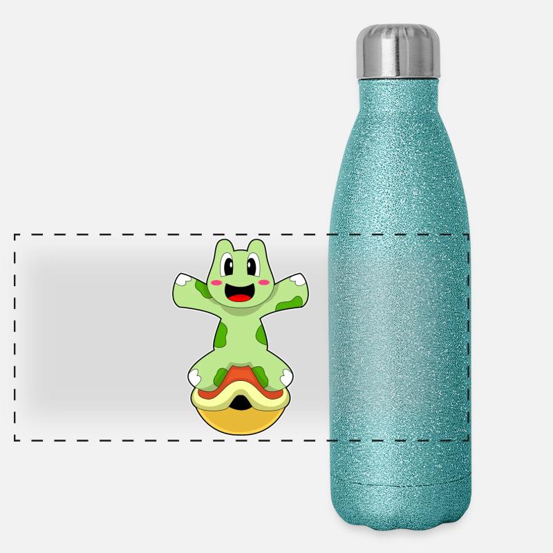 Turtle without shell Panoramic Glitter Thermal Bottle 500 ml