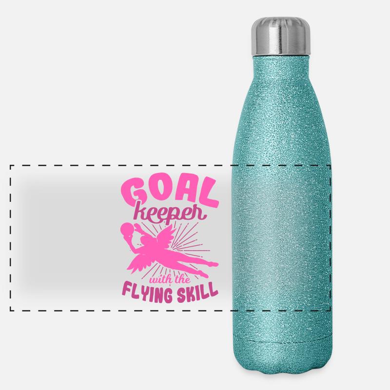 Målmand Termoflaske i rustfrit stål med glimmer