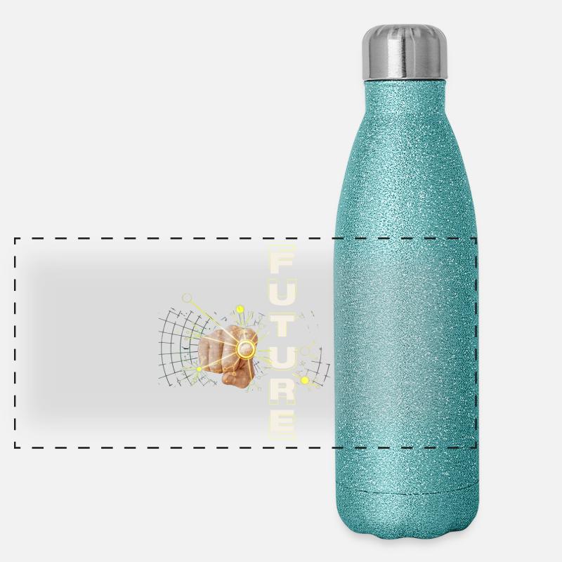 Future Now: AI, IoT & Blockchain in Everyday Life Panoramic Glitter Thermal Bottle 500 ml