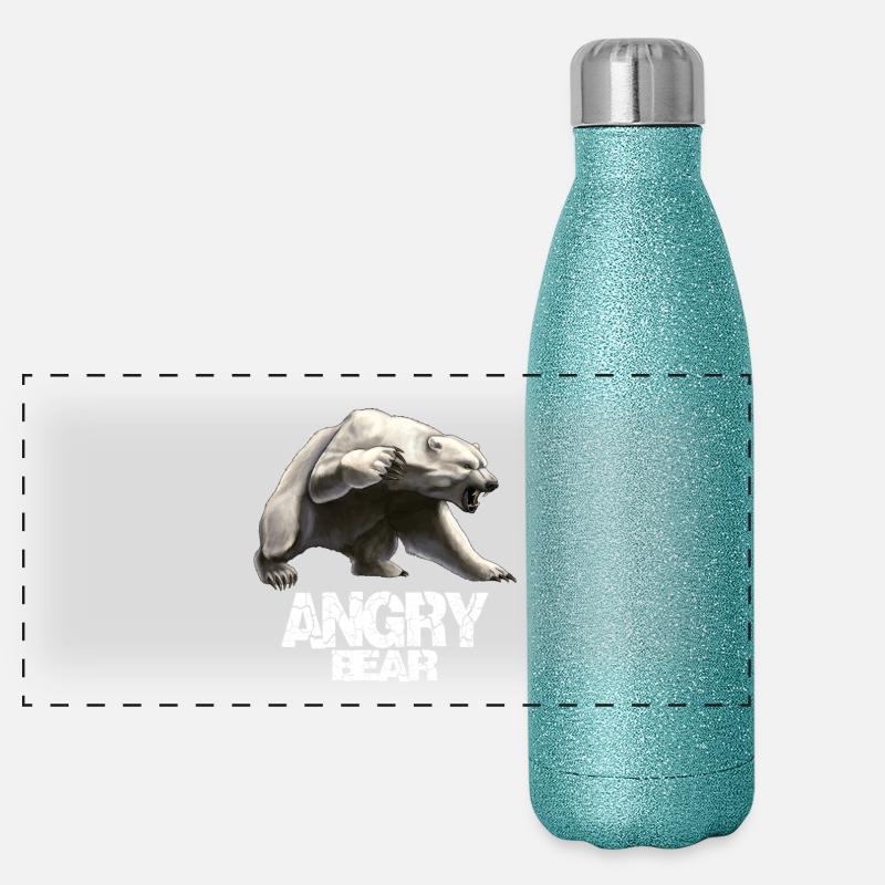 Angry Bear Panoramic Glitter Thermal Bottle 500 ml