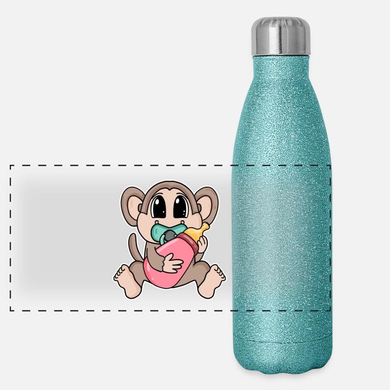 Baby Monkey Panoramic Glitter Thermal Bottle 500 ml