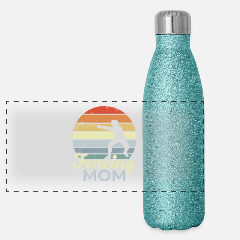 Fechter Mutter Panorama Glitzer Isolierflasche 500 ml