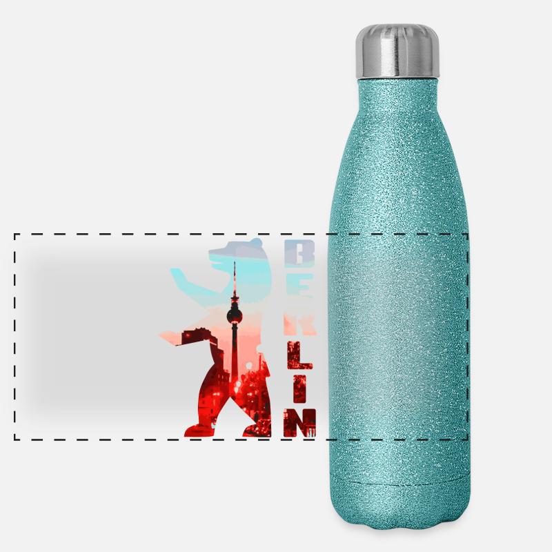 Ours de Berlin Gourde isotherme panoramique pailletée 500 ml