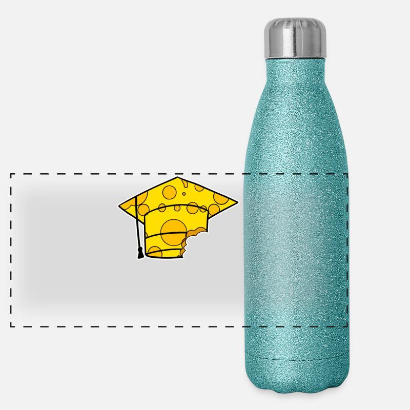 Studies Graduation Graduation Cap Panoramic Glitter Thermal Bottle 500 ml