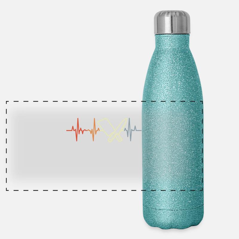 Couperet de boucher Pulse Beat Gourde isotherme panoramique pailletée 500 ml