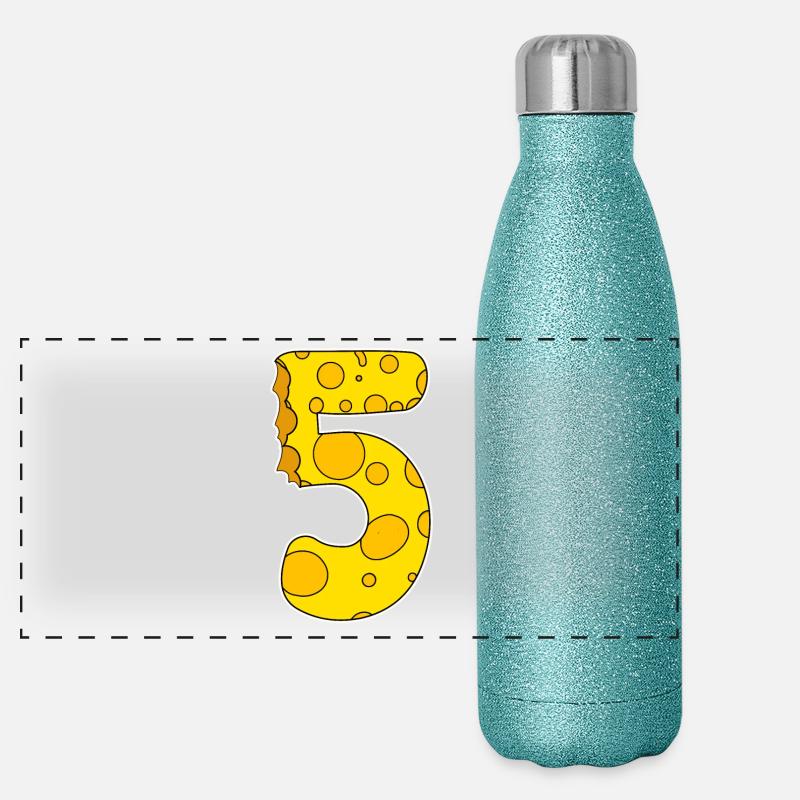 Number 5 - Five Panoramic Glitter Thermal Bottle 500 ml