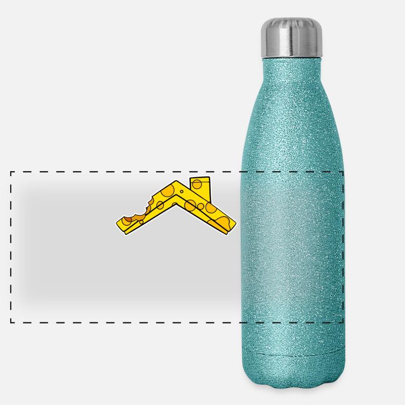Haus Dach Käse Panorama Glitzer Isolierflasche 500 ml