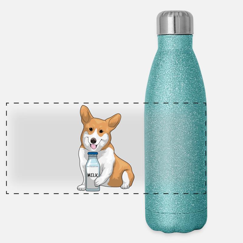 Corgi Milk Panoramic Glitter Thermal Bottle 500 ml