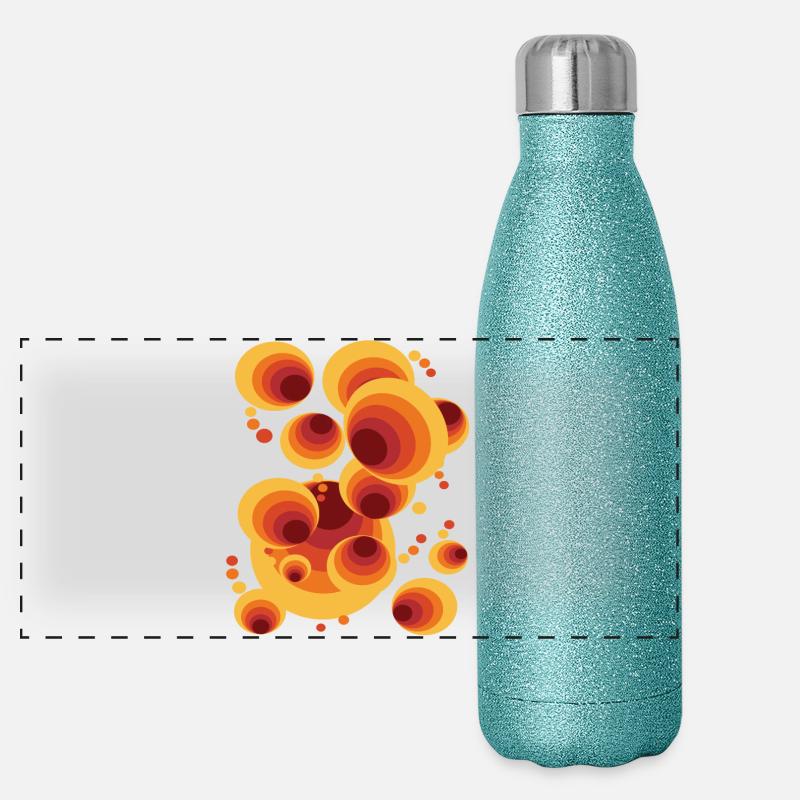 Abstract Gradient Polka Dots Panoramic Glitter Thermal Bottle 500 ml