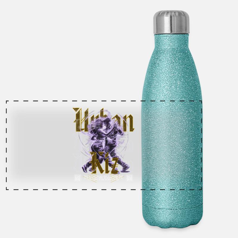 Kizomba Perspective sociale Kiz urbain Gourde isotherme panoramique pailletée 500 ml