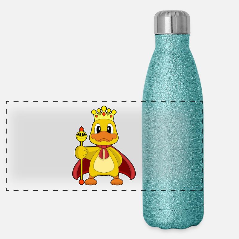Couronne de canard Gourde isotherme panoramique pailletée 500 ml
