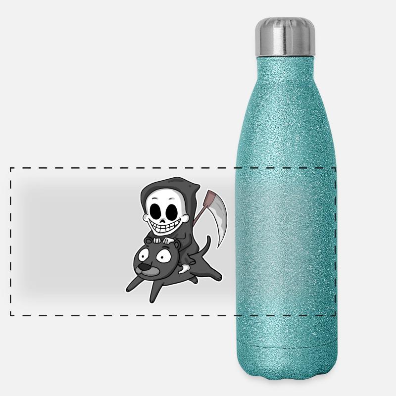 Faucheuse Motif Wildcat Gourde isotherme panoramique pailletée 500 ml