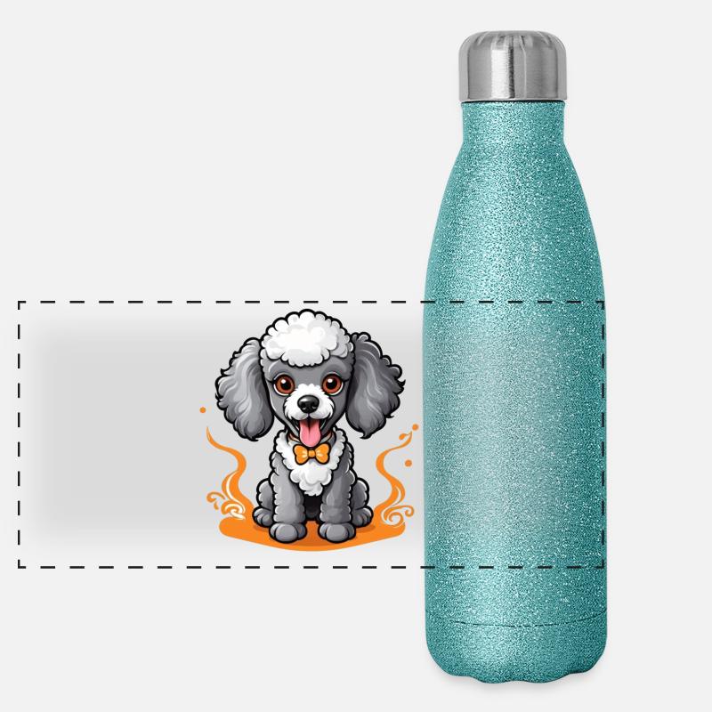 Caniche pimpant Gourde isotherme panoramique pailletée 500 ml