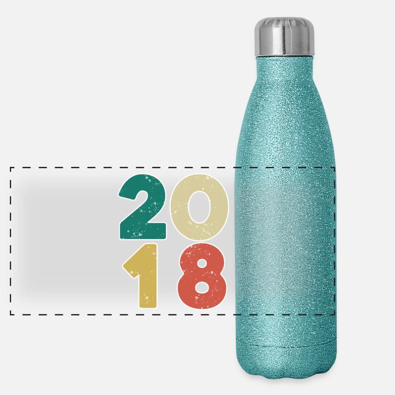 2018 - Année 2018 - Année 2018 Gourde isotherme panoramique pailletée 500 ml
