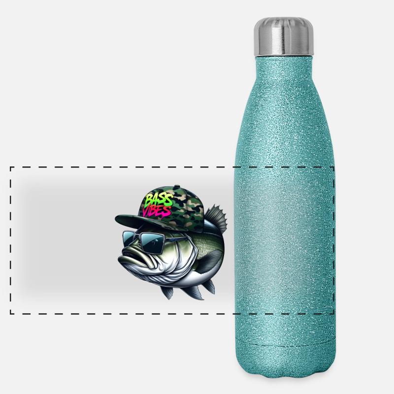 Ambiance de bar rayé Gourde isotherme panoramique pailletée 500 ml