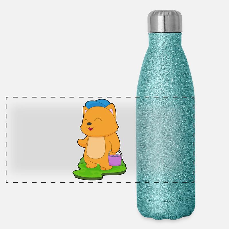 Seau d’eau pour chat Gourde isotherme panoramique pailletée 500 ml