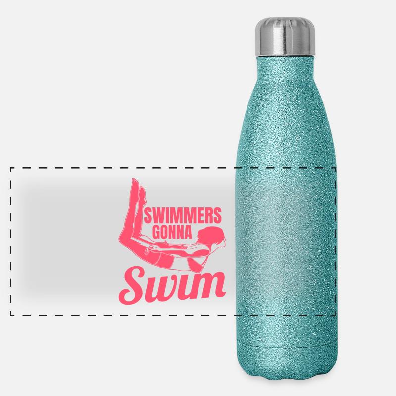 Nageur Gourde isotherme panoramique pailletée 500 ml