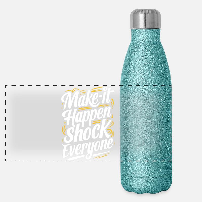 Conception de la prononciation du choc motivationnel Gourde isotherme panoramique pailletée 500 ml
