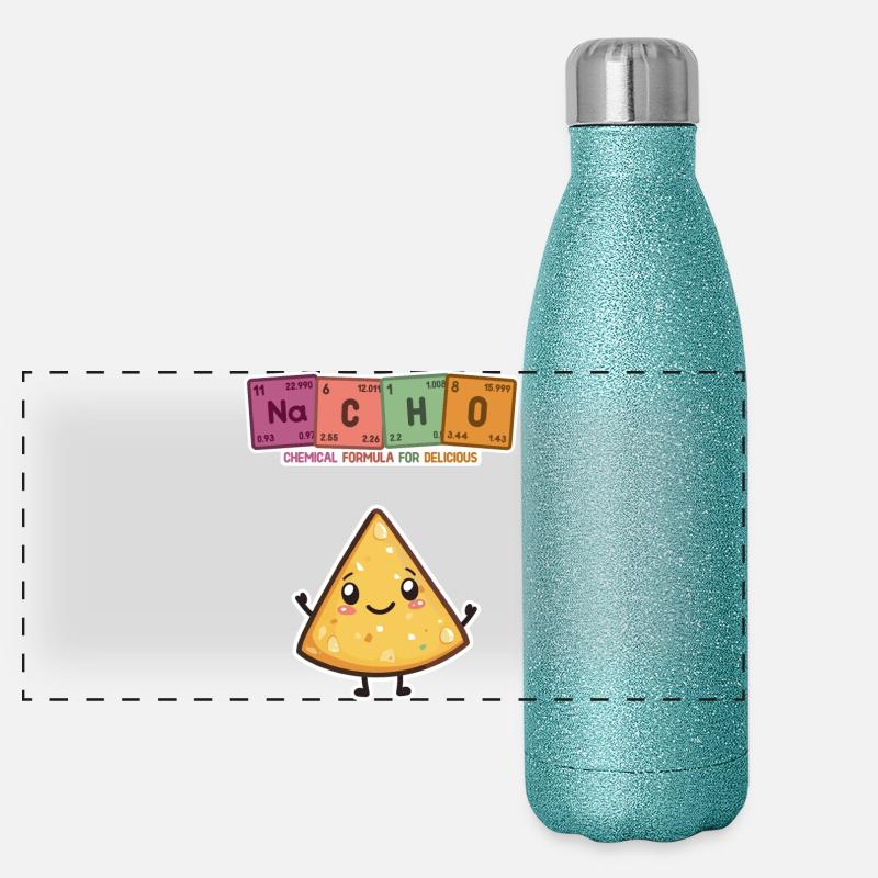 Nacho - Periodensystem Panorama Glitzer Isolierflasche 500 ml