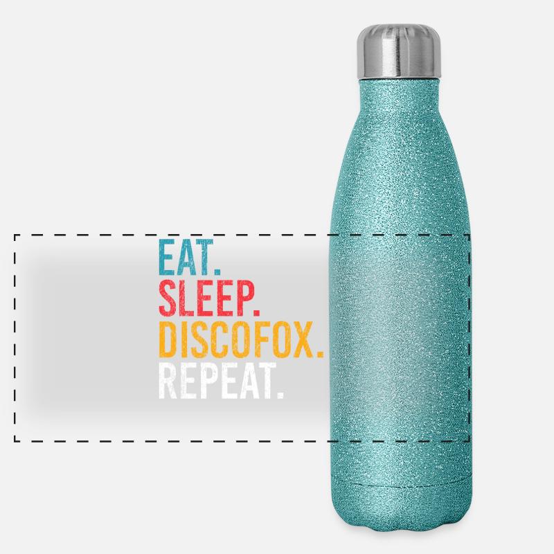 Eat Sleep Discofox Repeat for Dancers Panoramic Glitter Thermal Bottle 500 ml