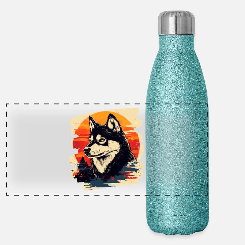 Husky Panorama Glitzer Isolierflasche 500 ml