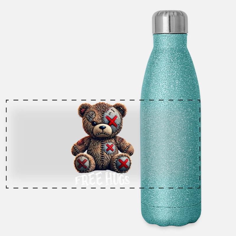 Câlins gratuits Teddy Bear Gourde isotherme panoramique pailletée 500 ml