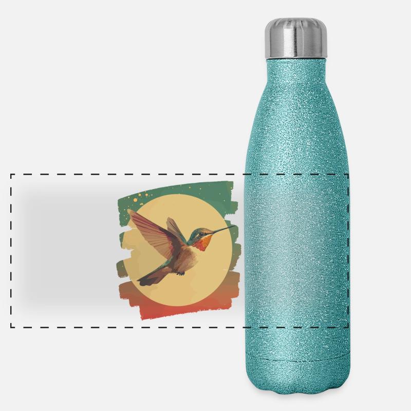 Kolibri Panorama Glitzer Isolierflasche 500 ml