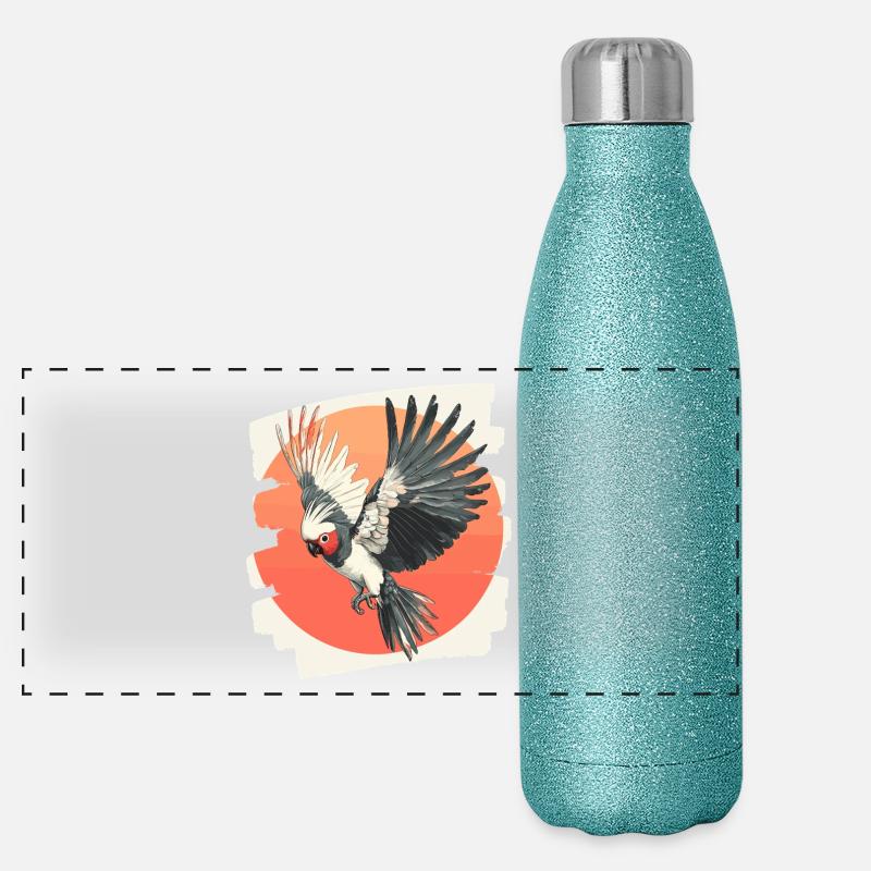 Kakadu Panorama Glitzer Isolierflasche 500 ml